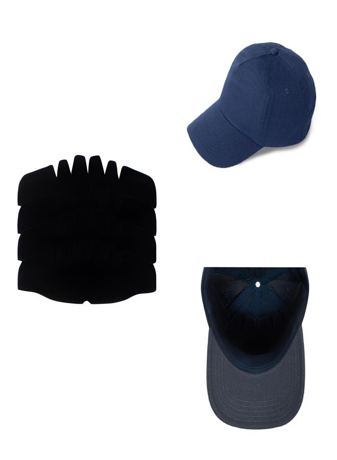 Shapers Image 4 Count EVA Foam CapPro Baseball Crown Shaper Inserts for Fitted Caps Snapback Hats Washable Reusable Liners (US, Alpha, One Size, Black) - Image 1